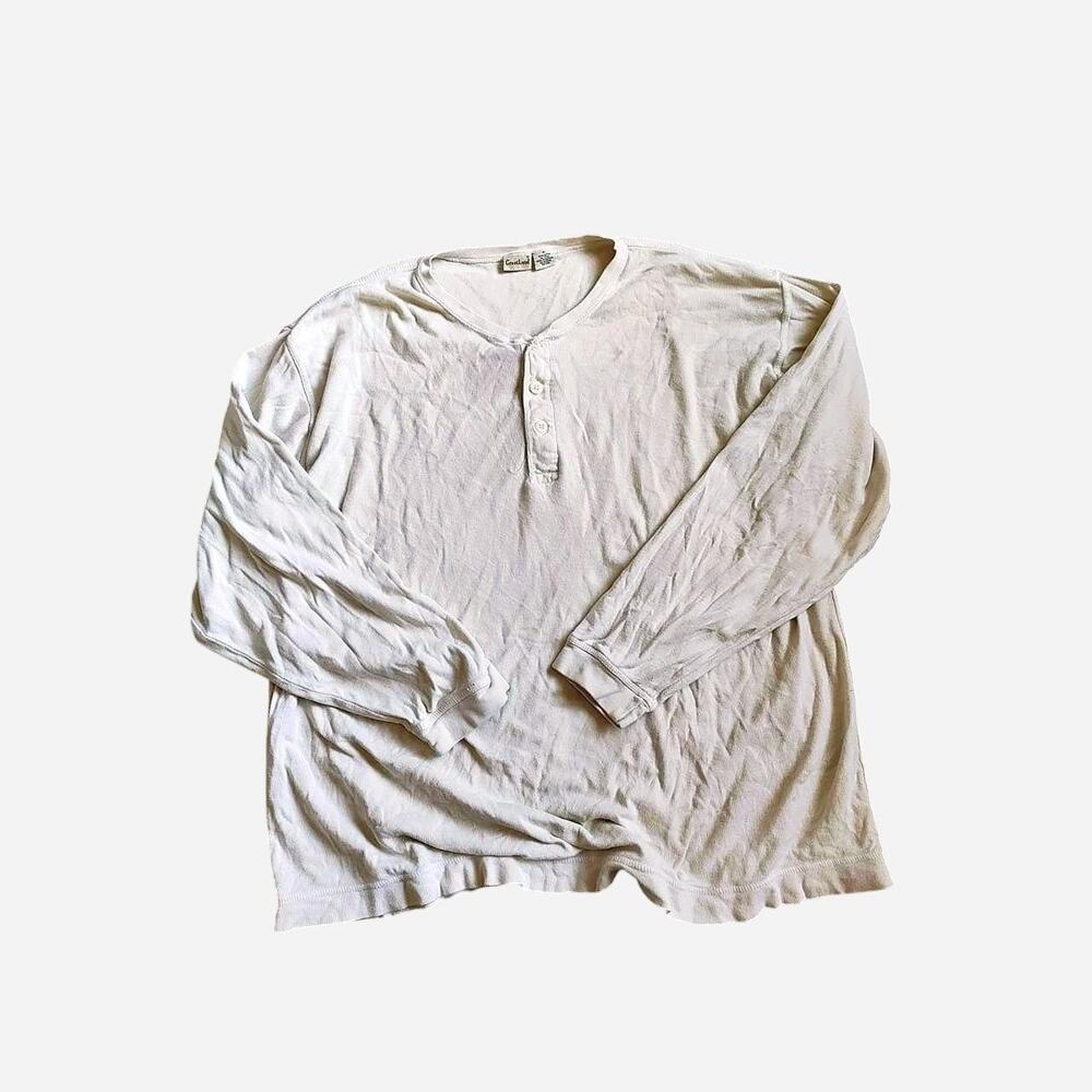 White cotton henley shirt casualvibes
